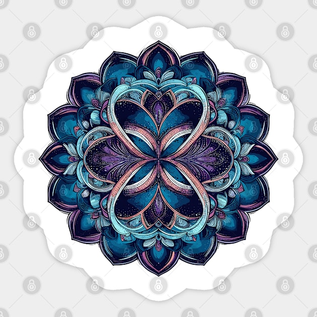 Mandala Blue Purple 1 Sticker by sapphire seaside studio
